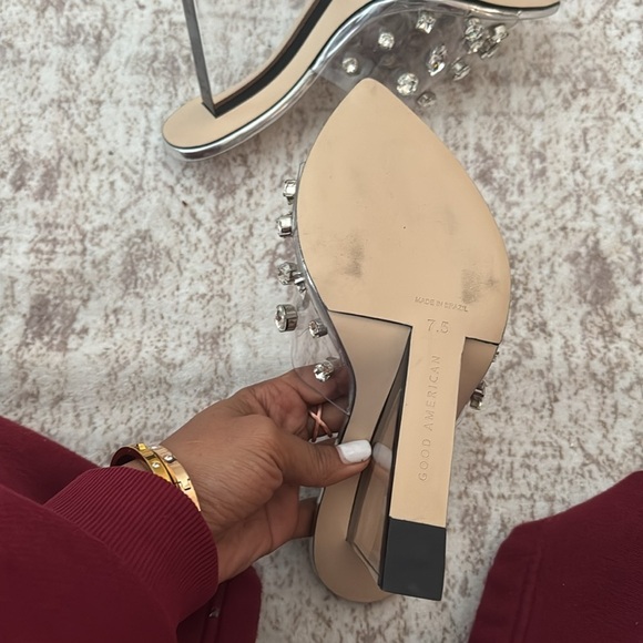 NEW GOOD AMERICAN forever diamond wedge size 7.5 - Picture 8 of 9